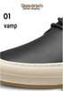 Men's Autumn Invisible Height-Boost 8cm Breathable Cowhide 6-Hole Mid-Top Shoes, British Style Sports Casual Board Sneakers