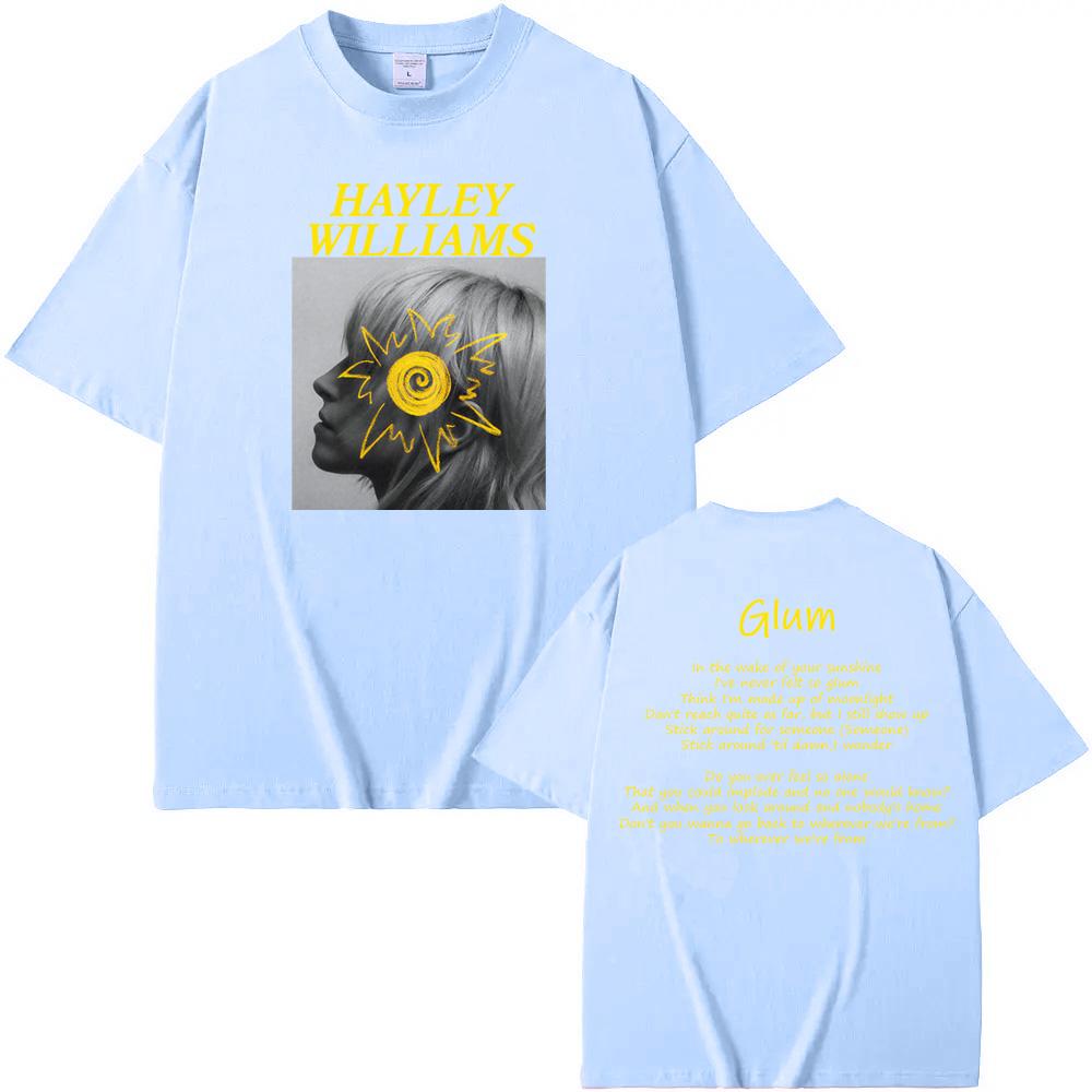 Hayley William Glum 2025newTShir Unisex Summer Harajuku Teeshirt Sleeve WomenUnisex Casual 100cottonTshirt Round Neck Music Tees