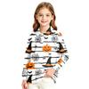 Girls School Uniform Long Sleeve Top with Halloween Print