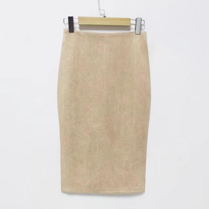 Tavaszi őszi elegáns ceruzaszoknyák irodai megjelenés természetes derék, térdig masszív S-XL