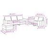 Vidaxl 3-Piece Lounge Set, Fabric Upholstered, Dark Grey