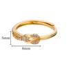 Luxury Zircon Ring for Women Gold Plated Stainless Steel Ring Infinity Design with Sparkling Cubic Zirconia  Jewelry