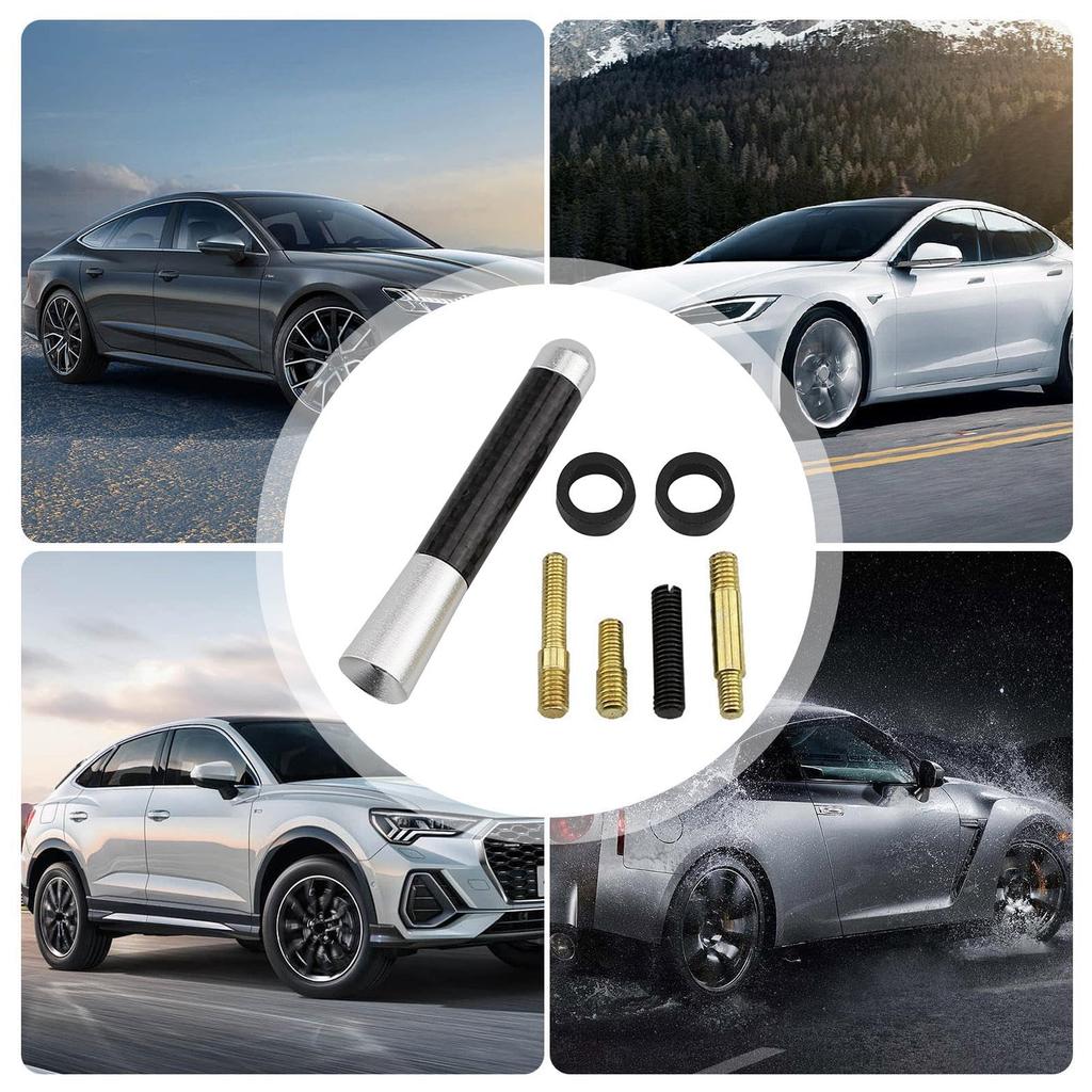 Tuwlopyu Truck Radio Antenna, Short Car Antenna - Short Carbon Fiber General Car Antenna