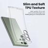 Simple Phone Case for Samsung S24 S23 S22 S21 Plus S25Ultra Clear Case for S23 S21 FE Transparent Soft TPU Protective Cover