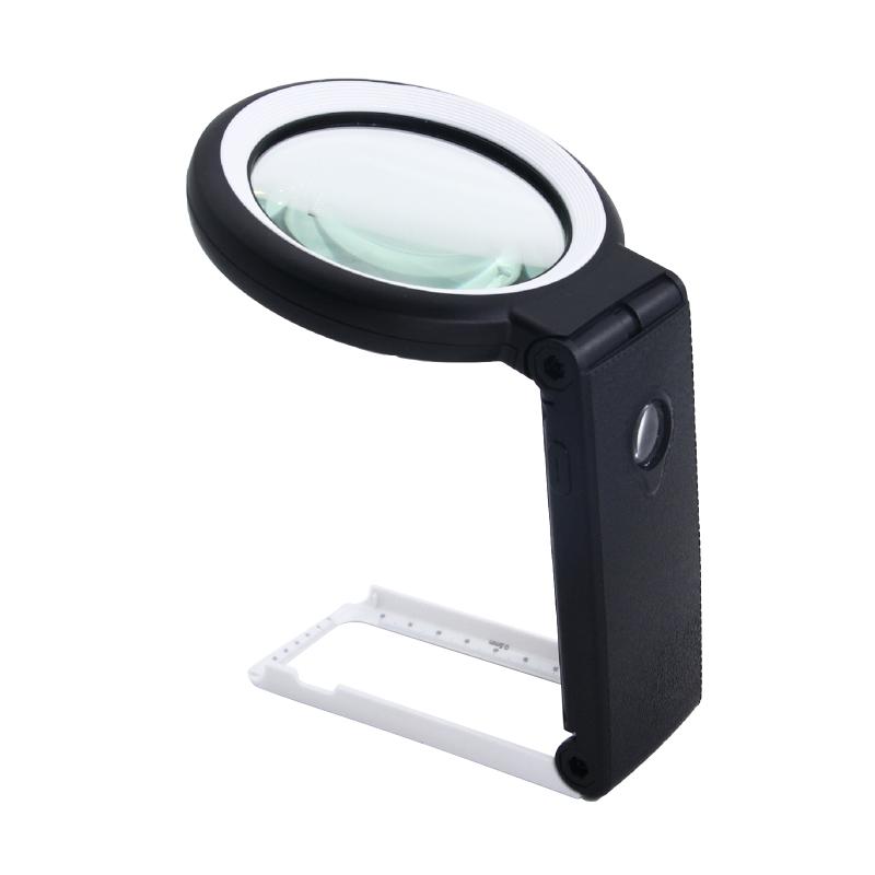 Förstoringsglas med Ljus & Skala Handhållet/Stående 18 LED Upplyst Upplyst Förstoringsglas för Låg för Syn Äldre Re