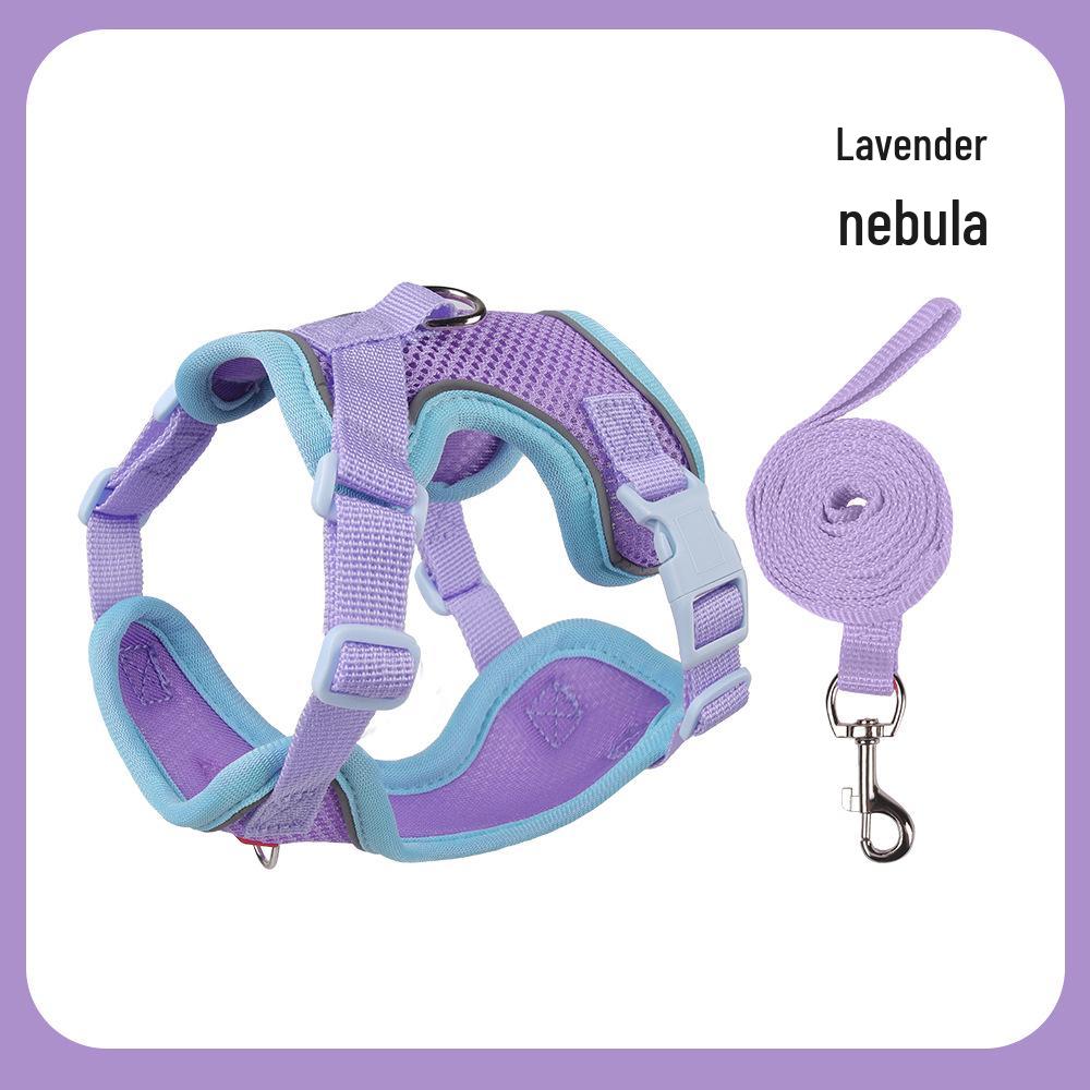 

Светоотражающий Дышащий Защитный Жилет-Шлейка для Домашних Животных для Кошек и Собак Small фиолетовый