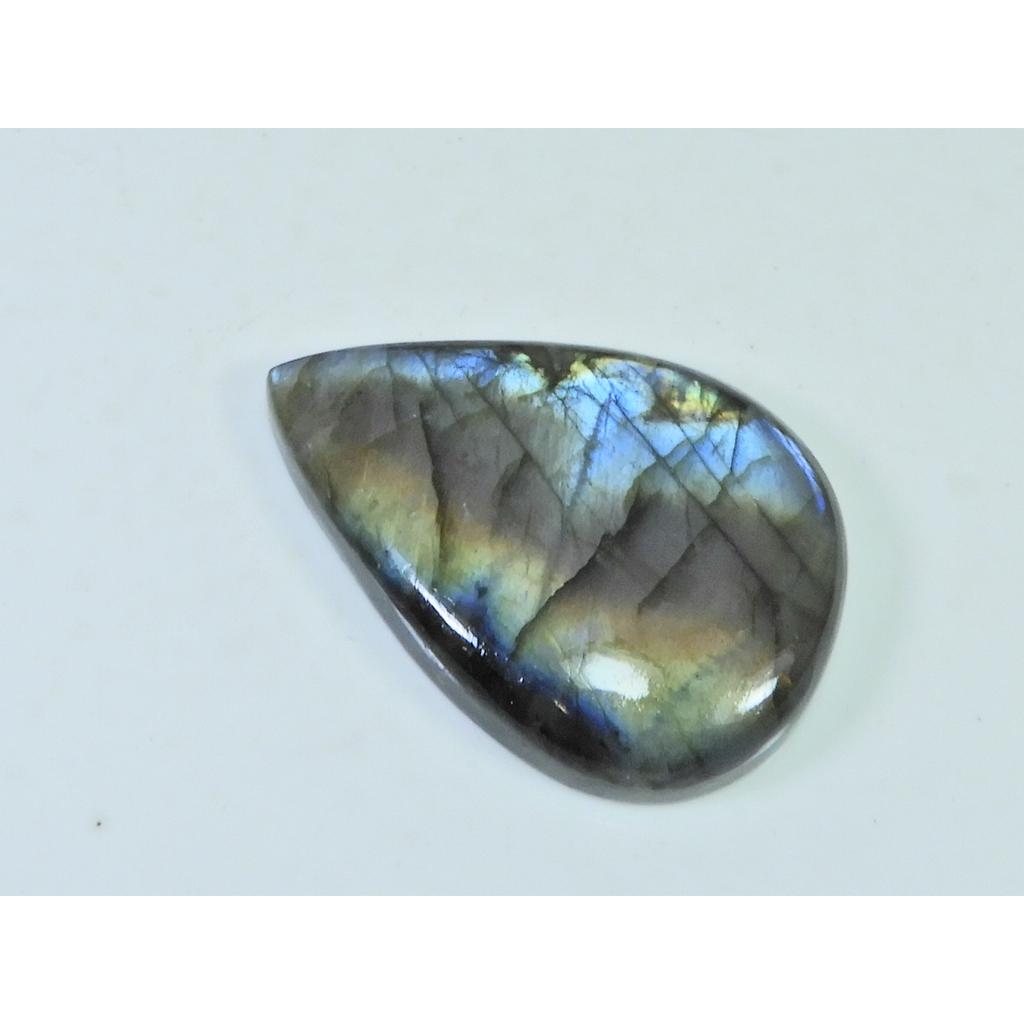 105Cts. Natural Purple Flash Labradorite Pear Cabochon Gemstone 32X46X08 MM B-314