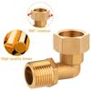 Pair Of Brass 90 Degree Elbow Connectors 1/2 Inch Elbow Joint Bathroom Pipe Adapter 2pcs for Cooling & Solar Systems