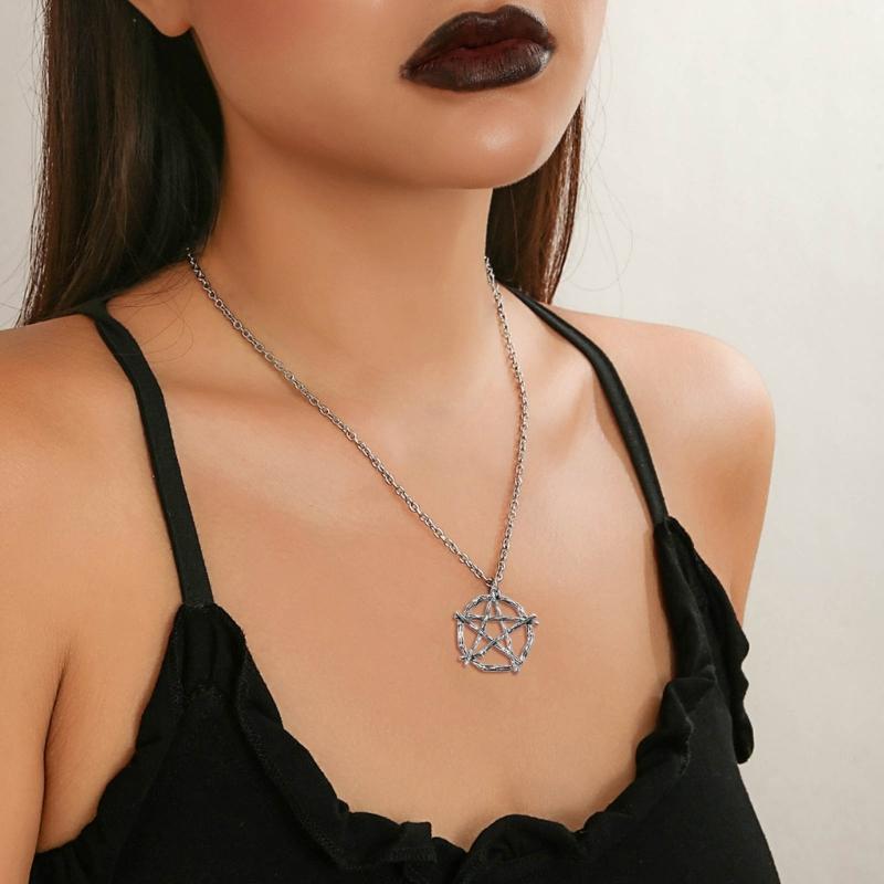 Necklace Daily Outfits Gothic Star Necklace Witchcraft Amulet Choker Necklace