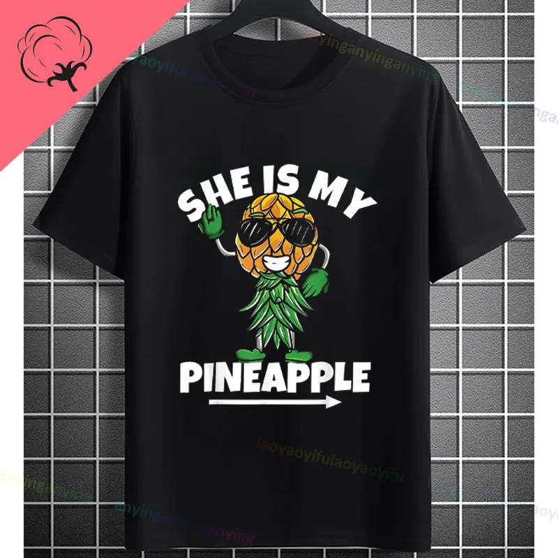 Funny Swinger Pineapple Boat Graphic Tshirt With Cruise Gets Me Wet Shortsleeve Crewneck Cotton Adult Tshirt Unisex Clothing