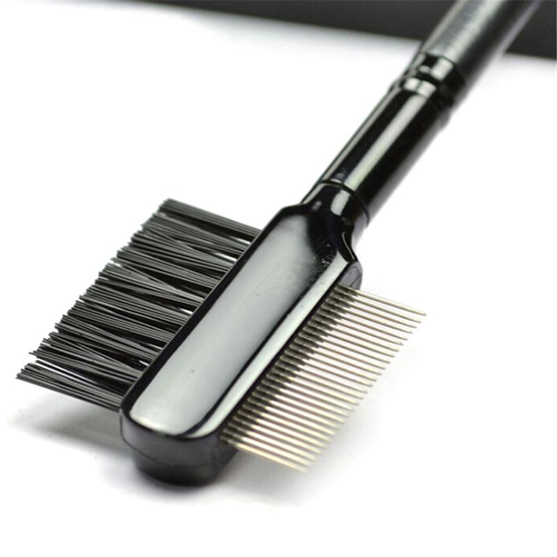 1Pc Steel Eyebrow Eyelash Dual-Comb Extension Brush Metal Comb Makeup Tool