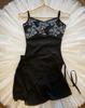 ProDance Variation Velvet Cute and Stylish Ballet Leotard PK006MA Black Camisole, (L, Floral)