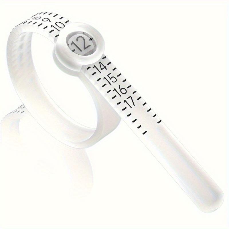 1pc Adjustable Ring Sizer Measuring Tool - Reusable Finger Size Gauge for Jewelry Sizing, 1-17 USA Ring Size Guide (Pink)