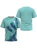 Summer 3D Printed Men's Round Neck Sports T-shirt Badminton Game Quick Drying T-shirt Table Tennis Outdoor Loose Sports Short Sleeve