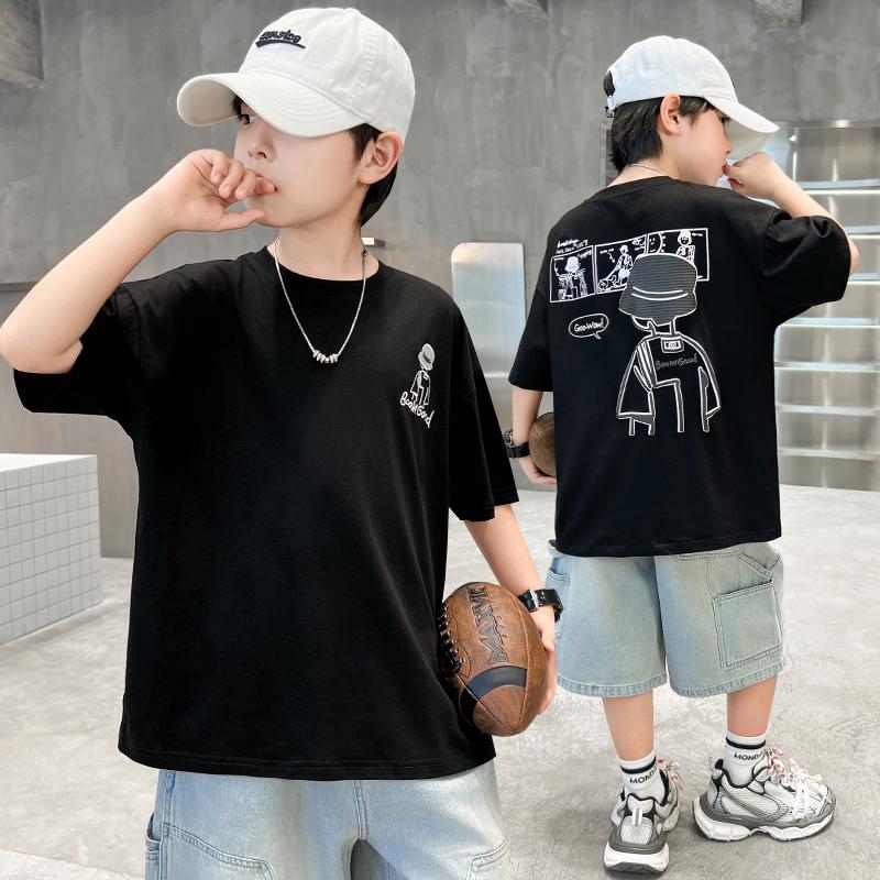 Boys' Fashion Short sleeved T-shirt Summer Thin Casual Top Trendy T Children's New Summer T-shirt