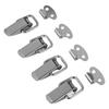BHBL Cabinet Silver Tone Spring Loaded Toggle Switch Hasp 4 pcs