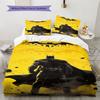 Super Bat Pattern Bedding Set Quilt Cover Pillowcase Home Decor Gift (1 * Duvet Cover + 2 * Pillowcase, Without Core)