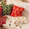 New Sequin Christmas Pillow American Holiday Plush Sofa Pillow Cushion Cover Sequin Embroidered Pillow Cover Aa
