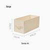 Anqin Foldable Narrow Storage Box - White Fabric