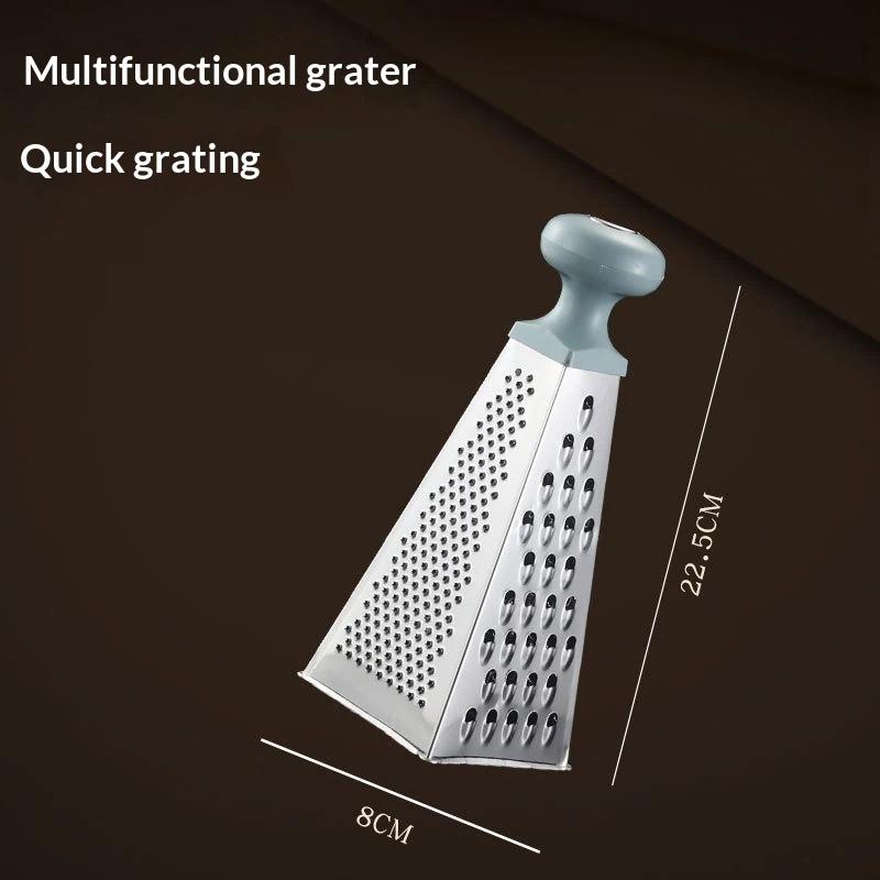 Edelstahl 4-seitiger Multifunktions-Gemüseschneider Küchenwerkzeug Reibe Mehrzweck-Küchenreibe