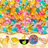 50Pc Luminous Mini Chicken Figurines Resin Miniature Animals Tiny Chickens For Dollhouse Micro Landscape Diy Outdoor Party Decor