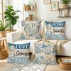 Nautical Shell - inspired Pillow CoversLiving room sofa cushion cover, soft and comfortable, bedroom room decoration