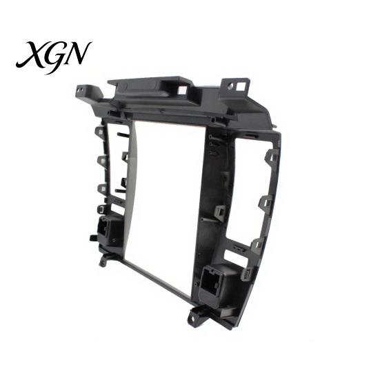 ABS Plastic Radio Installation Trim 9.7 Inch Vertical Car Dash Kit for Nissan Tiida 2005-2010, Stereo Split Navigation Panel Frame with AC Trim,