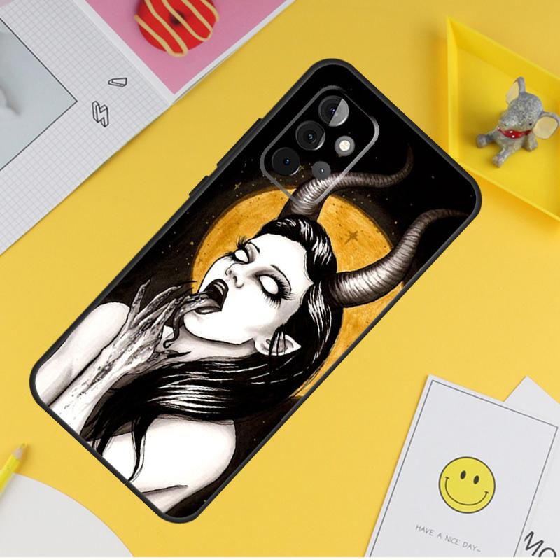 Devil Woman Case For Samsung Galaxy A54 A34 A14 A56 A52 A53 A16 A26 A36 A55 A35 A15 A32 A12 A33 A13 A17