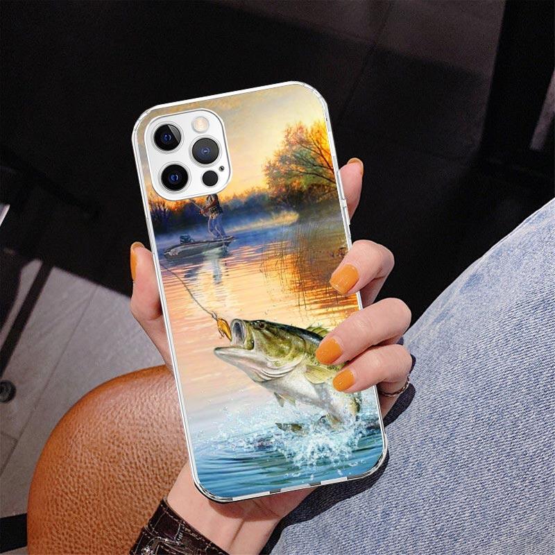 Offshore Angling Fishing Fish Rod Phnoe Case for Iphone 17 Air 16 11 12 13 Mini 14 Plus 15 Pro Max 7 8E SE 2020 16ProMax Phone C