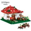 2233pcs City Street View Mini Mushroom House Building Blocks Fairy Tale Dream Architecture Figures Bricks Toys For Kids Gifts