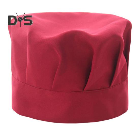 

Капелюх шеф-кухаря, унісекс, кухонний капелюх, готельний ресторан, кухарський капелюх, плісирований дизайн, суцільний колір, робочий офіціант, шеф-кухар, шапка-гриб. червоний