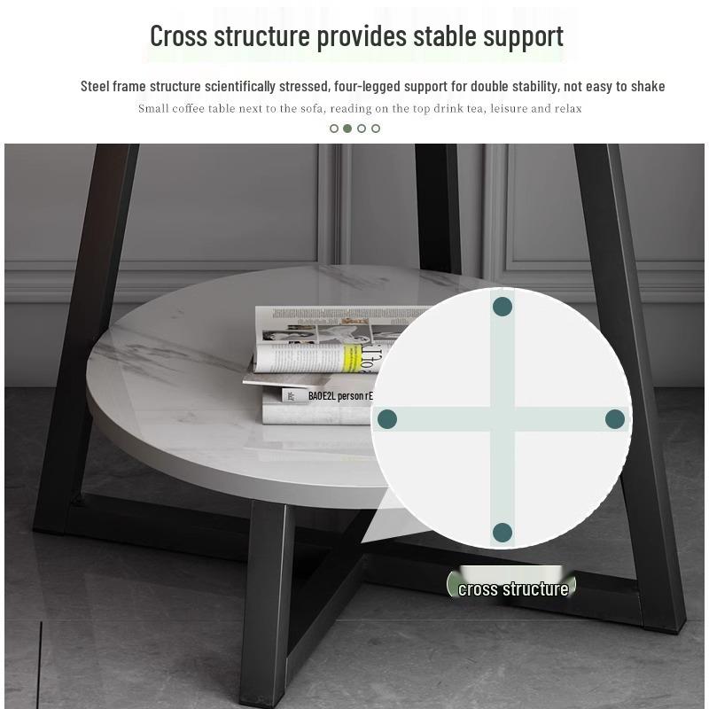 Nordic Minimalist Small Round Coffee Table for Living Room