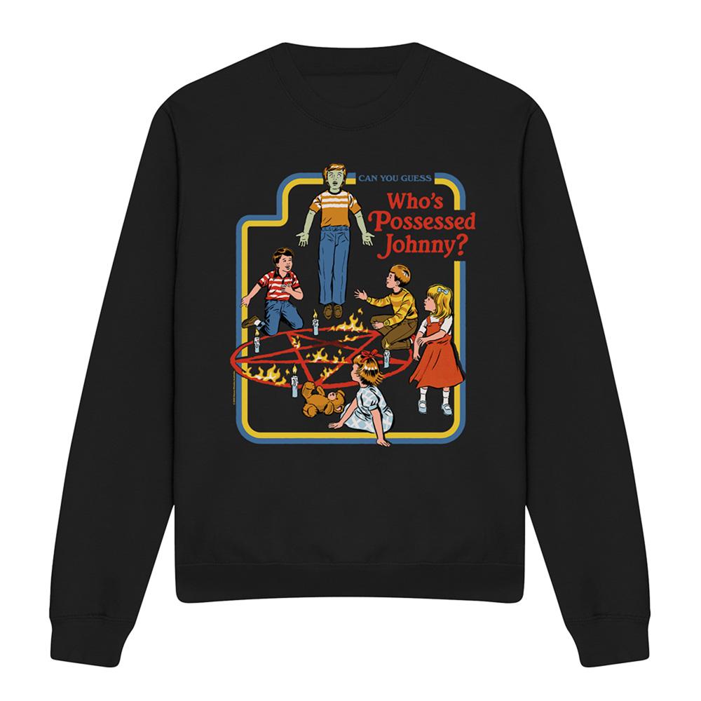 Steven Rhodes Unisex Adult Who´s Possessed Johnny Sweatshirt
