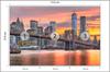 Photomural Lower Manhattan Skyline And Brooklyn Bridge Washable Fleece 312x219