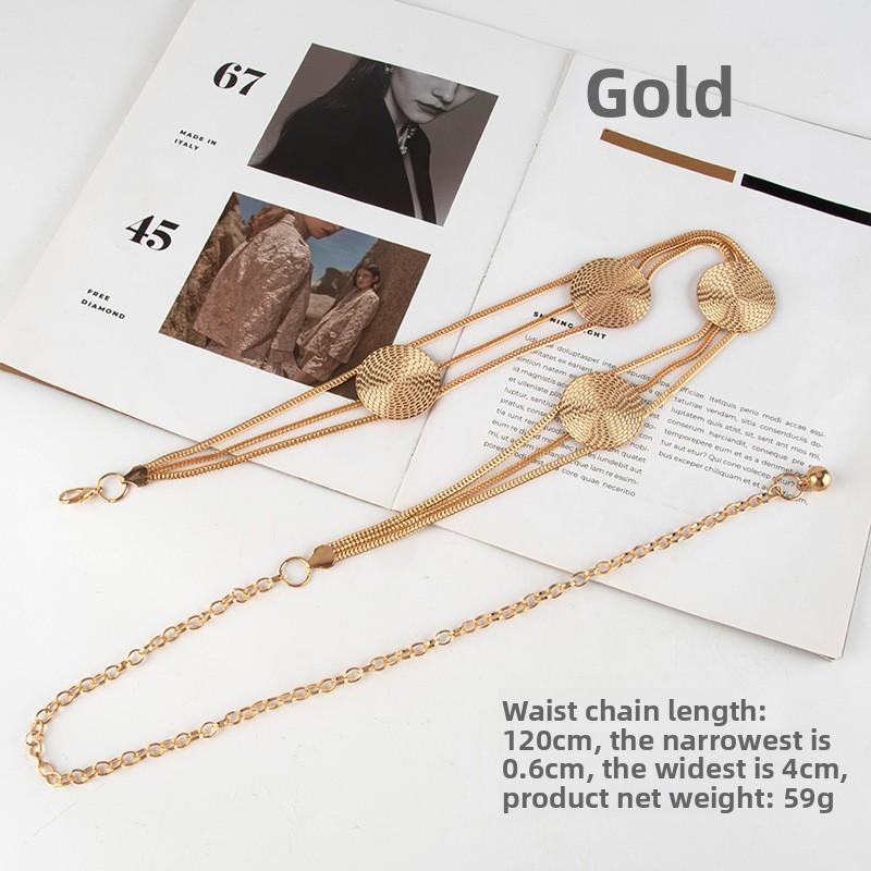 

Металлическая цепочка интернет-знаменитости с высоким чувством, поясная цепочка, женский костюм для украшения юбки, универсальная поясная веревка, женская