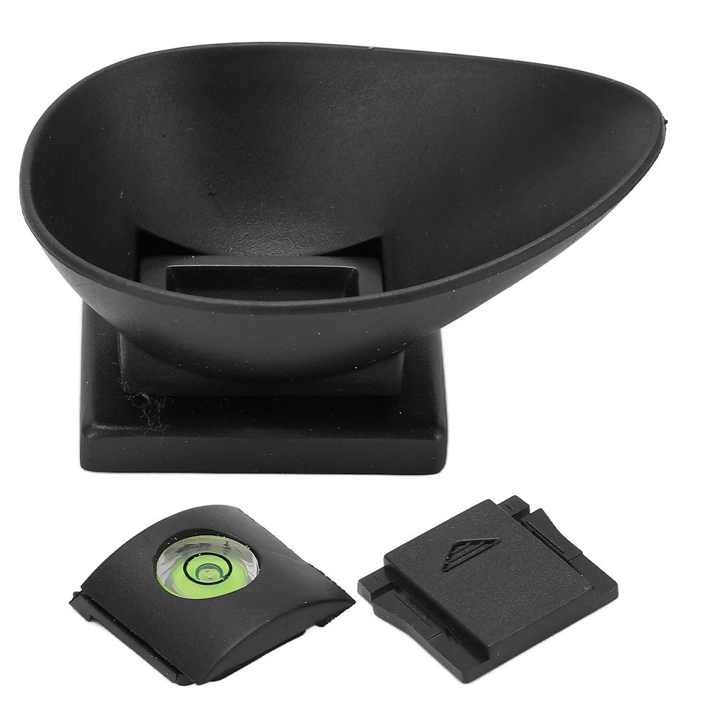 22mm Rubber Viewfinder Eyecup with Top Cold Shoe Cover Spirit Level for 5D2 5D 6D Camera