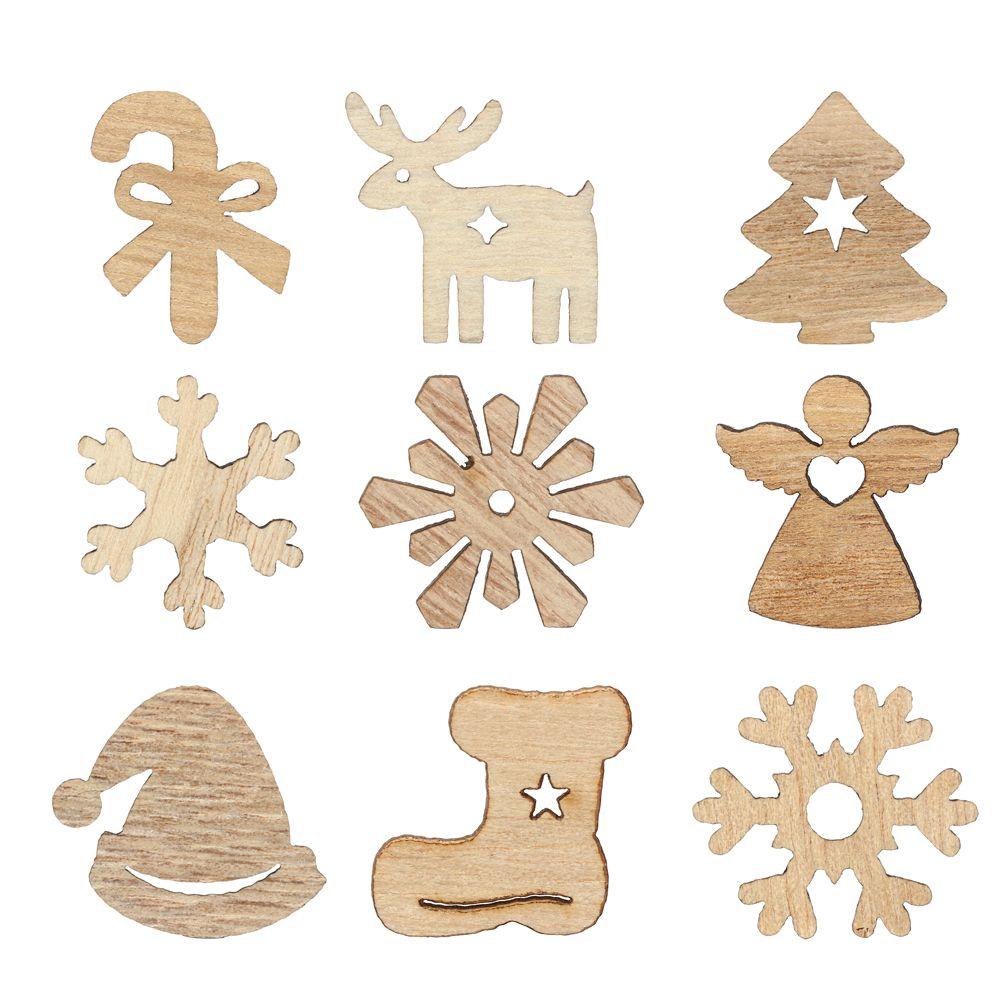 

Подвесное украшение на елку, мультяшная деревянная стружка, украшения для рождественской вечеринки, снеговик, снежинка, подарочный декор C