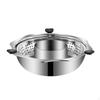 Pot with Divider Stainless Steel Divided Even-Heating Cookware for