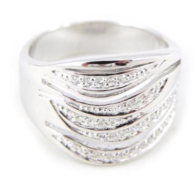 Stříbrný prsten 'Sharon' White