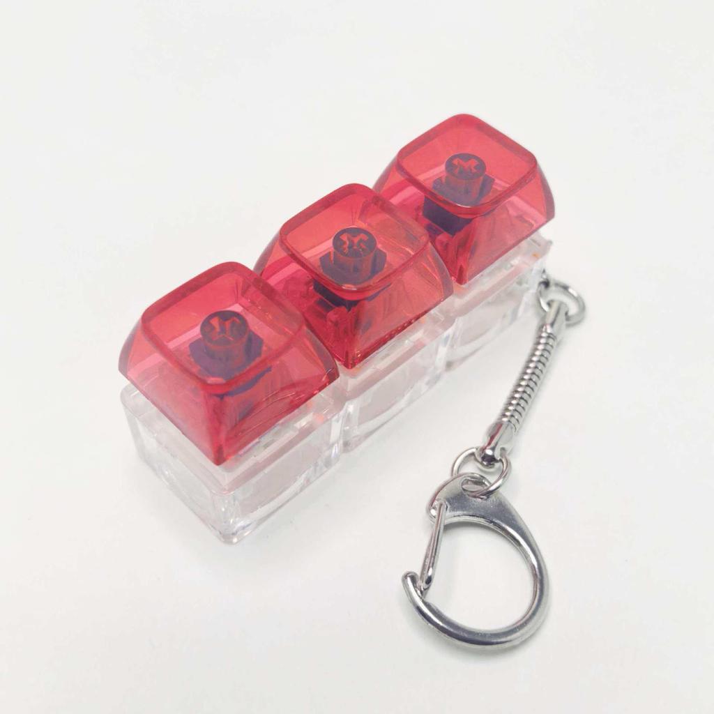 Cross-Border High-Clarity PC Mechanical Switch Tester Keychain - 3.4-Key Squeeze Fun Decompression Pendant