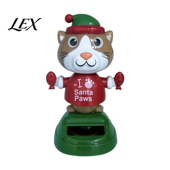 Festliche Auto-Innenraum-Accessoires Solarbetriebenes tanzendes Ornament, Kreative Armaturenbrett-Weihnachts-Cartoonfigur für den Weihnachtsmann Auto-Dekoration,