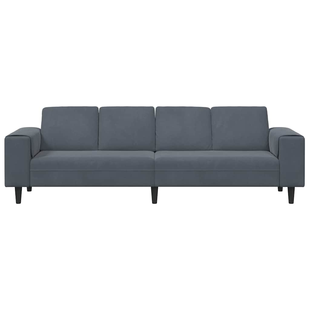 Living Room Sofa Dark Grey 250 X 77 X 76 Cm