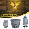 Lampada da parete a LED per animali 3D per la decorazione del soggiorno Illuminazione del corridoio Luci da parete a forma di leone gufo per apparecchi di illuminazione per la decorazione domestica