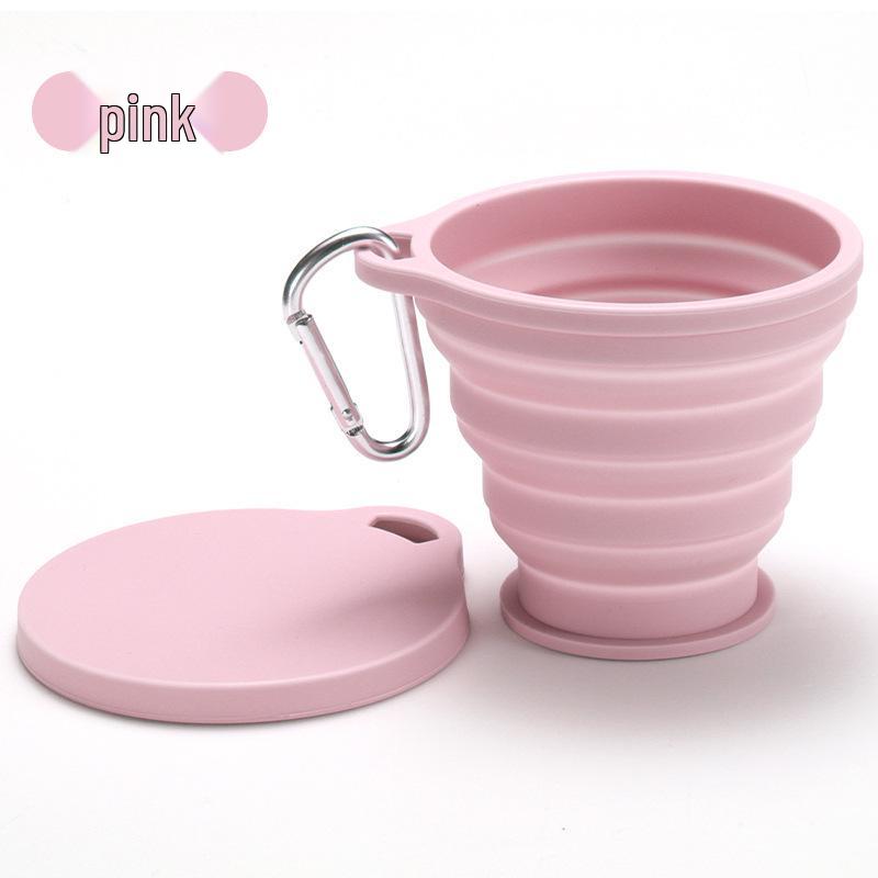 

Compact Folding Silicone Water Cup with Lid for Outdoor Adventures 180ml
