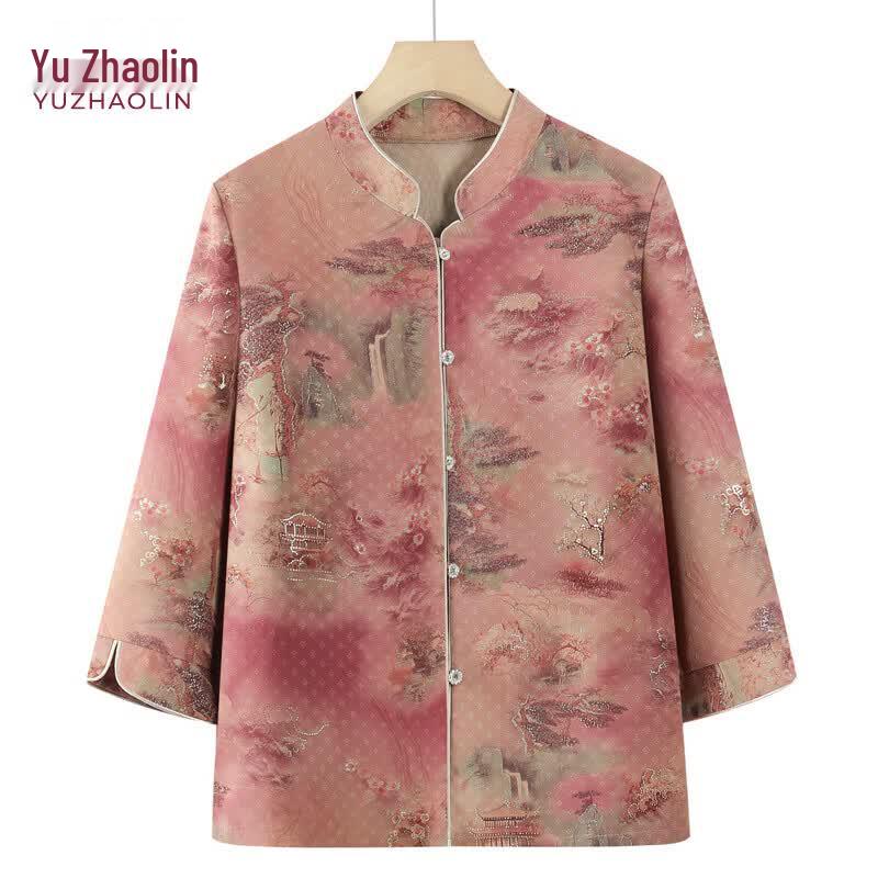 

YUZHAOLIN Women s Elegant Tang Suit Blouse 6XL