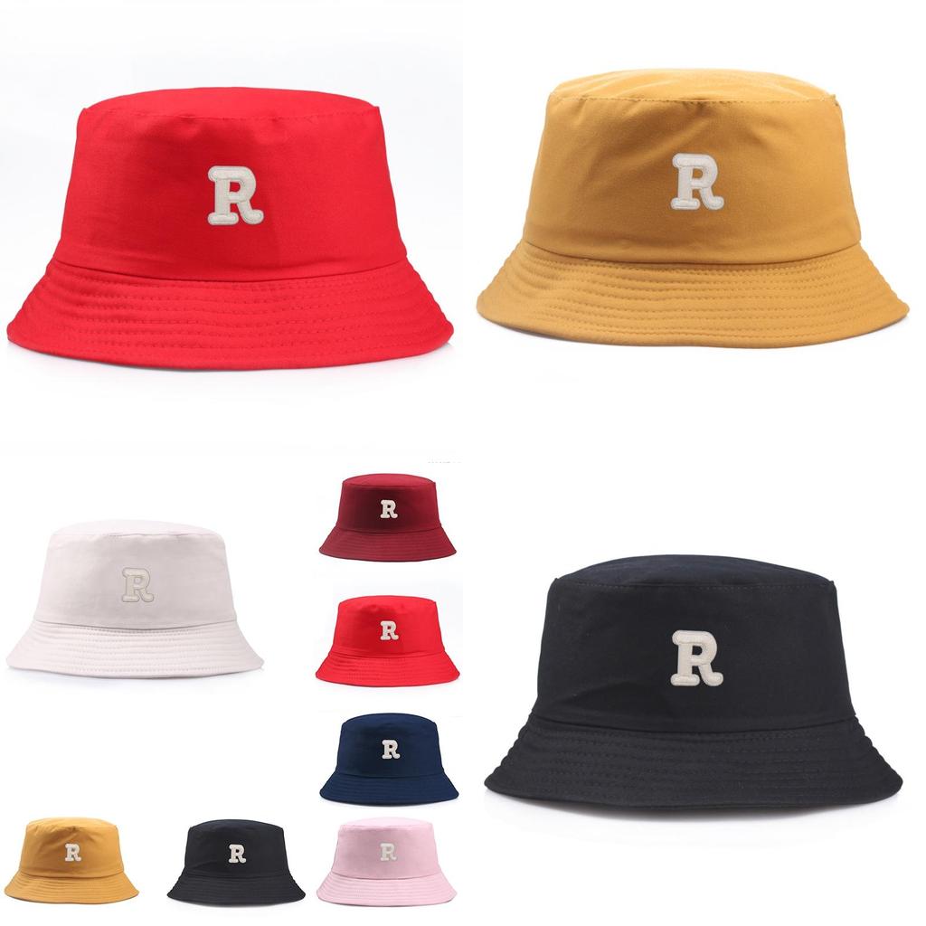 Stylish Cotton Bucket Hats With Letter R For Women And Men Perfect For Summer Outings!