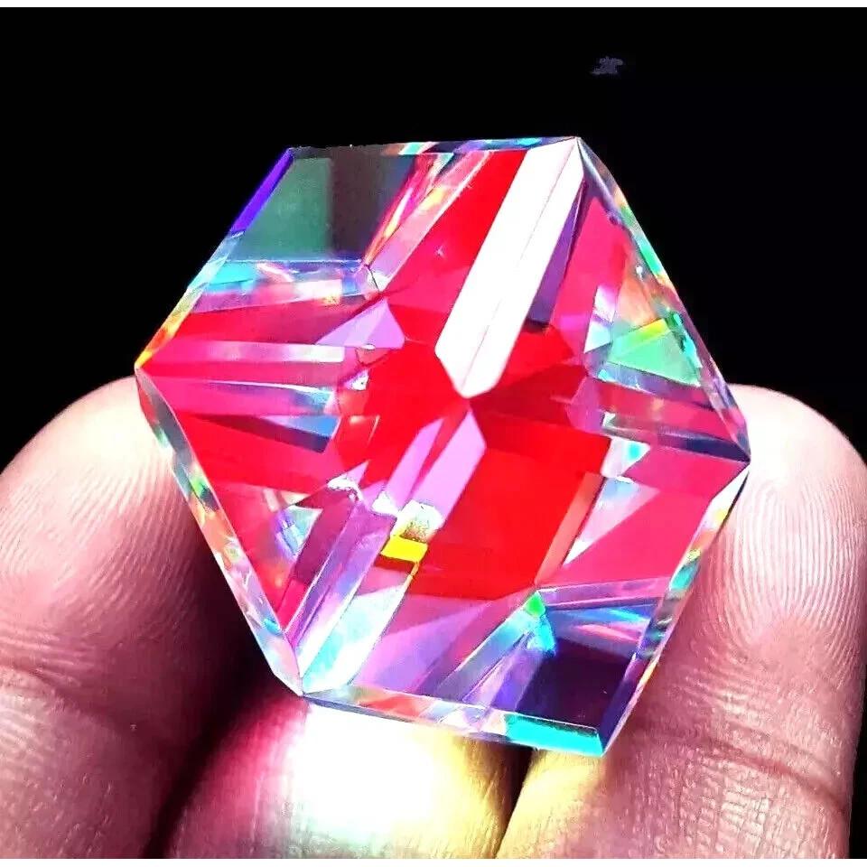 Natural Mystic Topaz 100+ Ct Hexagon Cut Certified Beautiful Loose Gemstone