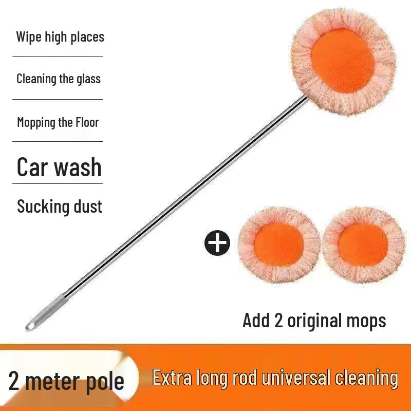 Mop Telescopic Rotativ Floarea-Soarelui pentru Curățarea Podelei, Tavanului și Pereților