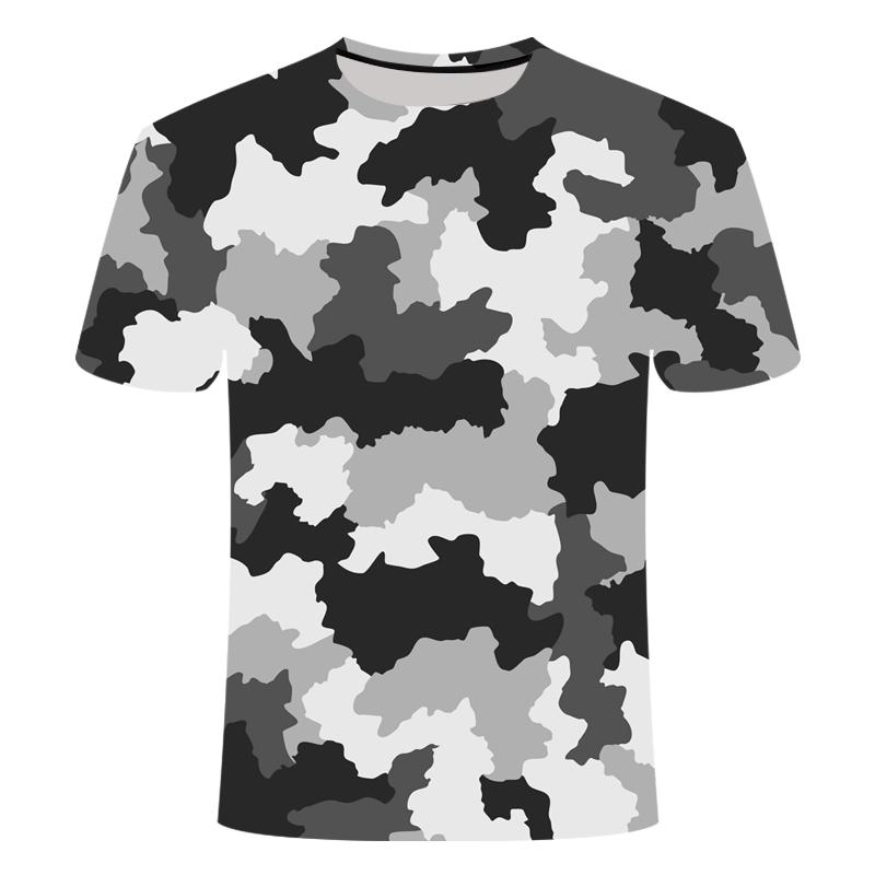 New Tide Summer Fashion Flat Camouflage Picture  Kids T-shirts Casual Tees Hip Hop Round Neck Tops T shirt Men Women's Shirts