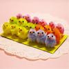 Mini Plush Easter Chickens Furry Fake Pom Chicks Miniature Farm Animals Figurine for Party Favors DIY Crafts Table Decoration